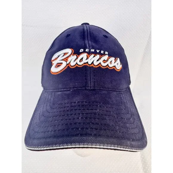 Vintage Denver Broncos NFL Hat One-Size Blue w/ Embroidered Title. Baseball Cap - Picture 1 of 7